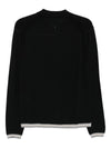 Emporio Armani Zip-up polo neck sweater in shaved virgin wool