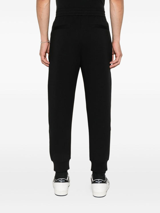 Emporio Armani Logo-embroidered cuffed track pants