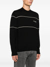 Emporio Armani Virgin wool sweater with jacquard logo