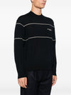Emporio Armani Virgin wool sweater with jacquard logo