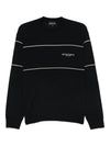 Emporio Armani Virgin wool sweater with jacquard logo