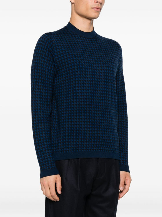 Emporio Armani Houndstooth wool sweater