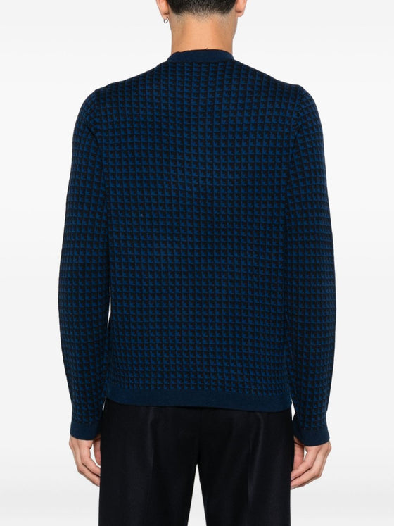 Emporio Armani Houndstooth wool sweater