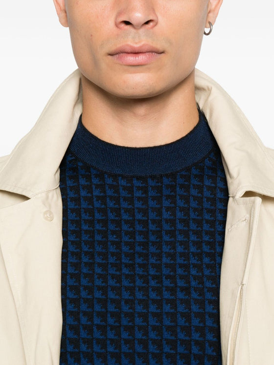 Emporio Armani Houndstooth wool sweater
