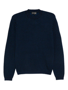  Emporio Armani Houndstooth wool sweater