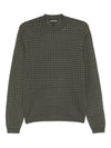 Emporio Armani Geometric-pattern virgin-wool sweater