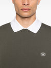 Emporio Armani Double-jersey sweatshirt with micro logo patch
