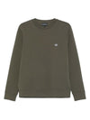 Emporio Armani Double-jersey sweatshirt with micro logo patch