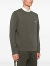 Emporio Armani Double-jersey sweatshirt with micro logo patch