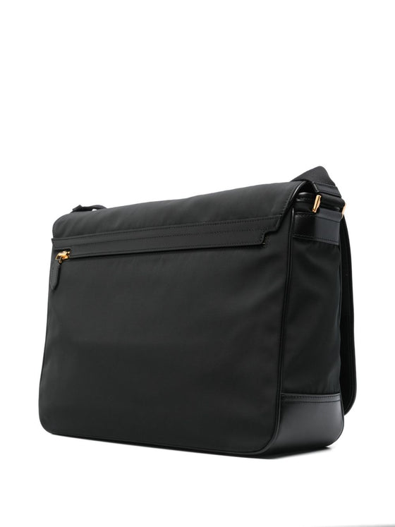 Tom Ford leather-trimmed nylon messenger bag