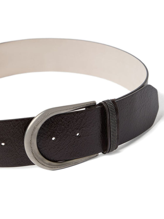 Brunello Cucinelli Glossy calfskin belt