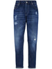Brunello Cucinelli Distressed-finish straight-leg jeans
