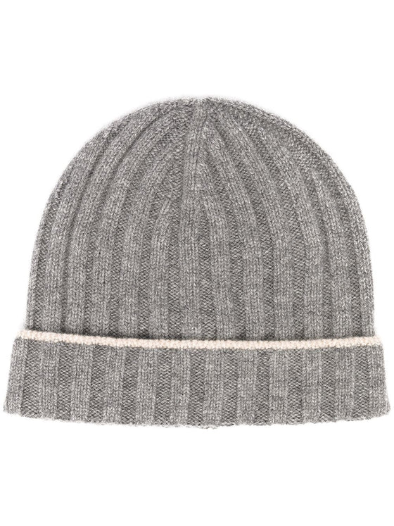 Brunello Cucinelli Cashmere two-tone beanie