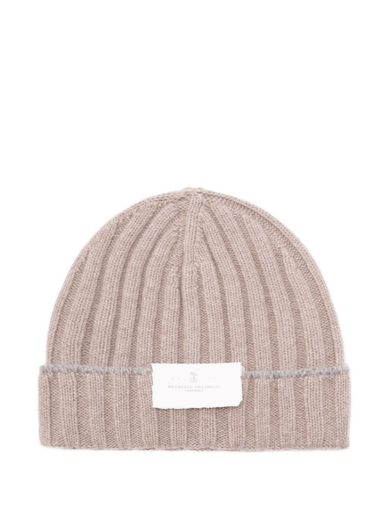 Brunello Cucinelli Cashmere Rib Knit Beanie