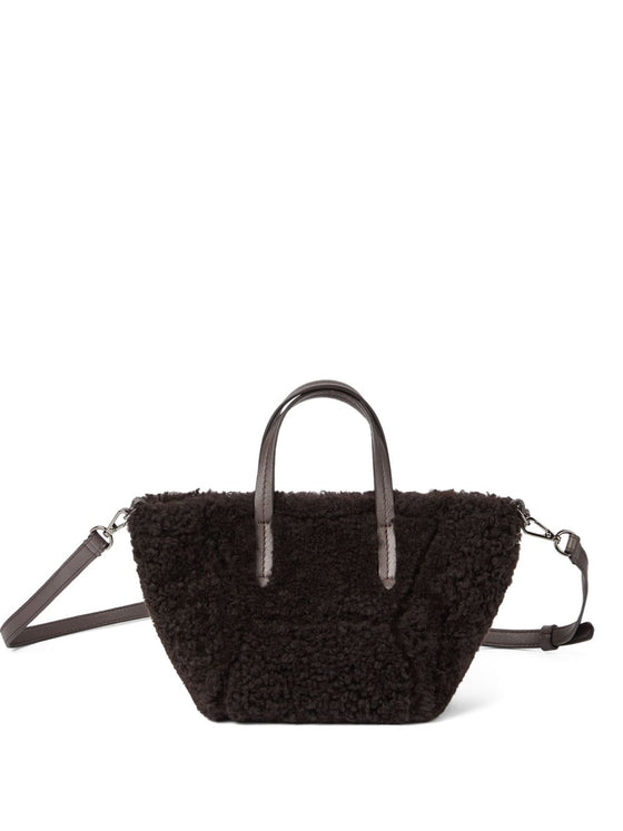 Brunello Cucinelli BC Duo mini bag in curly shearling with monili