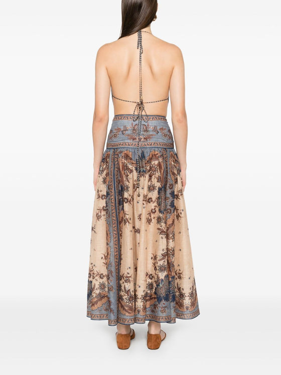 Zimmermann Ascension long cotton dress with print