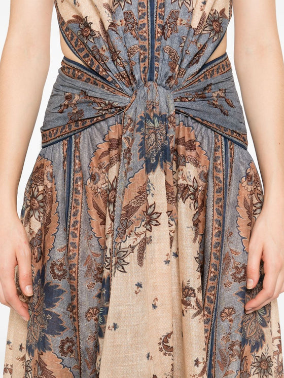 Zimmermann Ascension long cotton dress with print