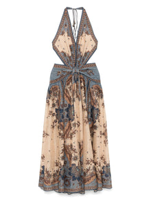  Zimmermann Ascension long cotton dress with print