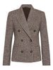 Brunello Cucinelli Virgin wool and silk mélange diagonal blazer with monili