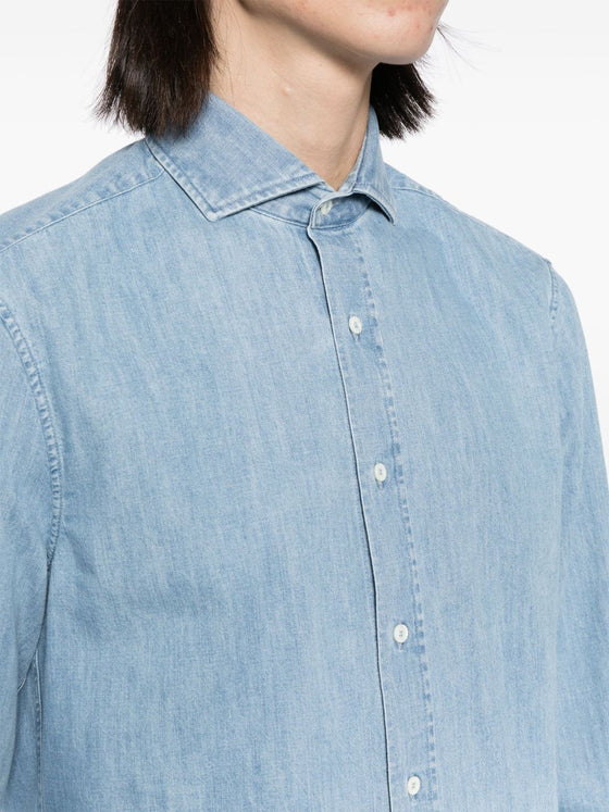 Brunello Cucinelli Shirts Clear Blue