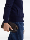 Brunello Cucinelli Textured grain leather beauty case with double zip