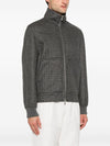 Brunello Cucinelli Check-pattern zip-up bomber jacket