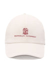 Brunello Cucinelli Baseball hat in comfortable cotton and cashmere corduroy with embroidered logo