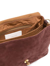 Zanellato Postina Jones Medium handbag in vinaccio suede leather