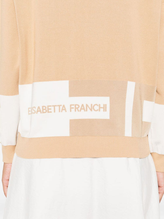 Elisabetta Franchi Sweaters Beige