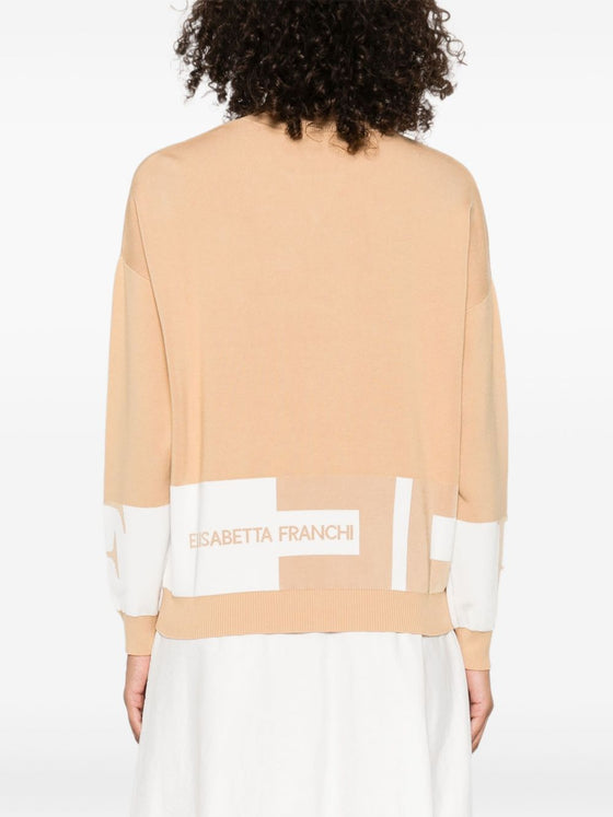 Elisabetta Franchi Sweaters Beige