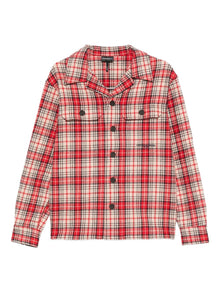  Emporio Armani Checked wool shirt