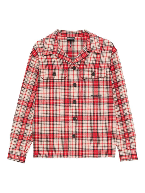 Emporio Armani Checked wool shirt