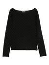 Emporio Armani Jacquard jersey sweater with geometric pattern