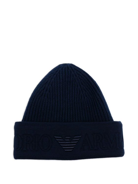 Emporio Armani Logo wool beanie