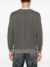 Emporio Armani Virgin wool sweater with jacquard logo and all-over signature