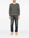 Emporio Armani Virgin wool sweater with jacquard logo and all-over signature