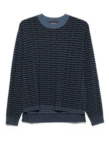  Emporio Armani Wool sweater with printed logo
