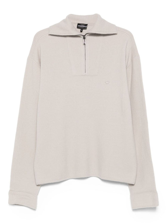 Emporio Armani Half-zip wool sweater