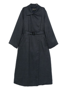  Emporio Armani Striped double-breasted coat
