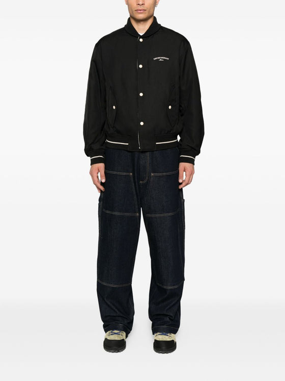 Emporio Armani Logo-embroidered bomber jacket