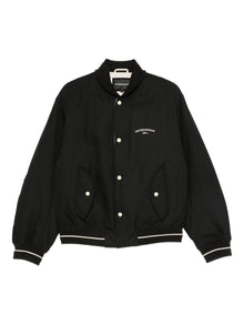  Emporio Armani Logo-embroidered bomber jacket