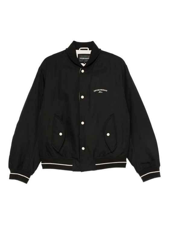 Emporio Armani Logo-embroidered bomber jacket