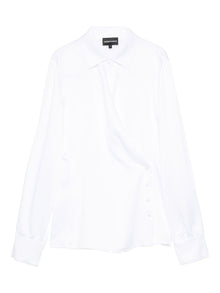  Emporio Armani Wrap-front button-detail blouse