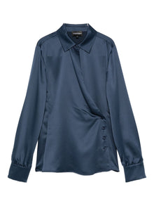 Emporio Armani Satin wrap blouse