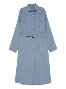 Emporio Armani Belted stand-collar coat