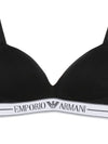 Emporio Armani ASV organic-cotton, padded triangle bra with logo underband