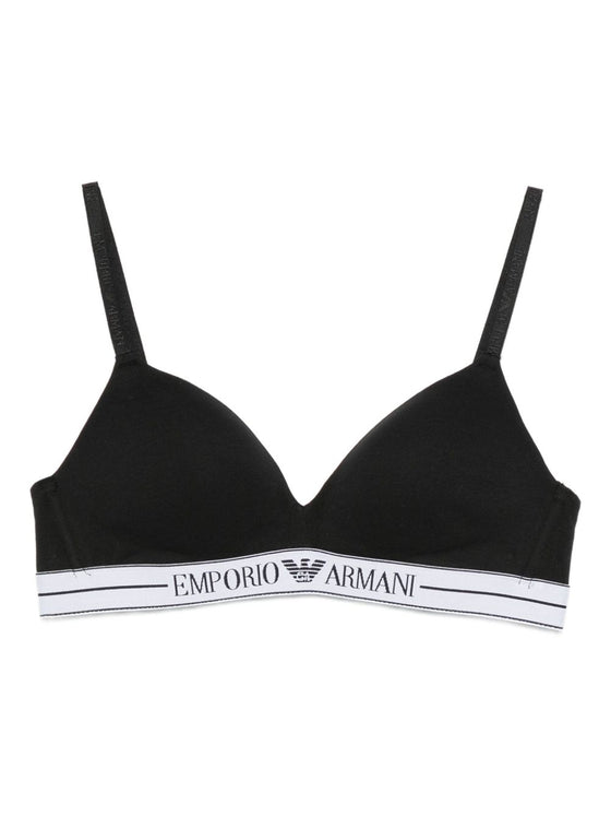 Emporio Armani ASV organic-cotton, padded triangle bra with logo underband