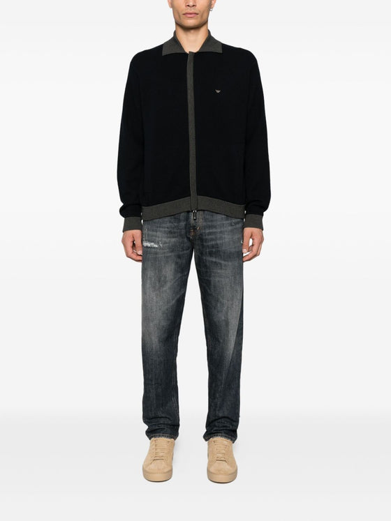 Emporio Armani Sweaters Blue