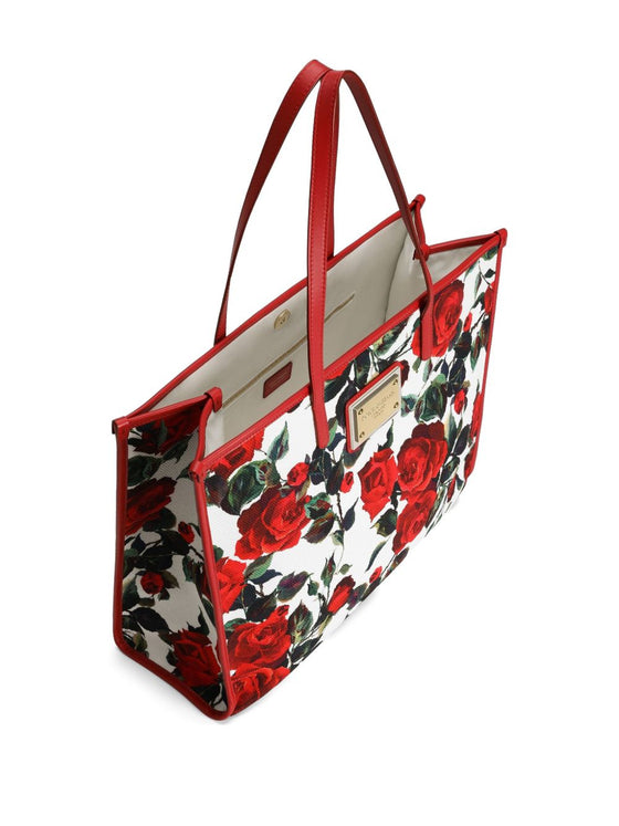 Dolce & Gabbana Large rose-print shoulder bag