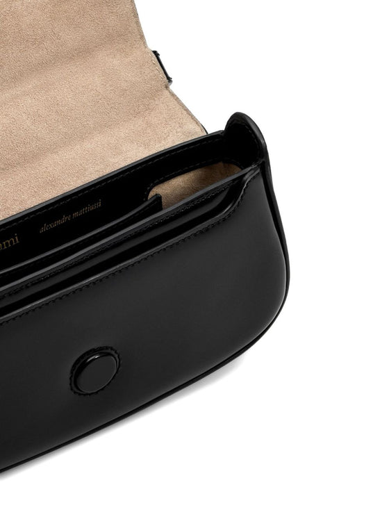 Ami Paris Glazed Leather Small Crossbody Paris Paris Bag